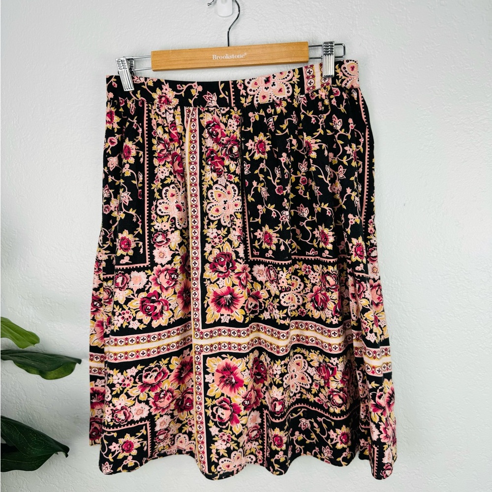 Betsey Johnson Vintage Floral High Waisted Circle skirt - Picture 2 of 8